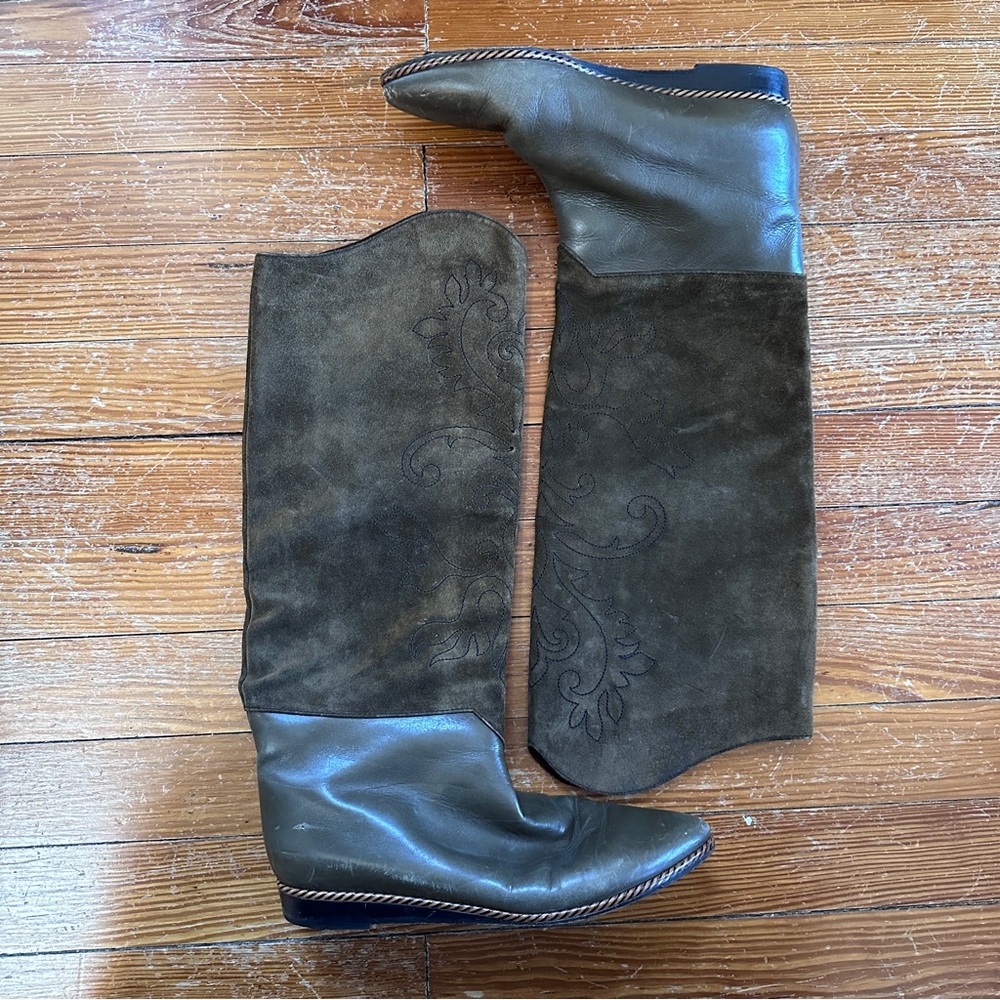 Super cool 1980's YSL Suede/Leather Boots